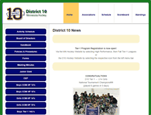 Tablet Screenshot of district10hockey.org
